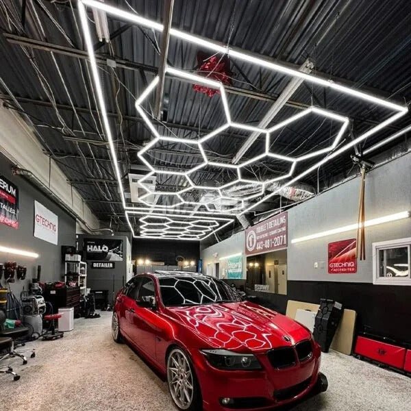 11 Hexagon Lights System With Border (12′ x 8′) - My Garage Station