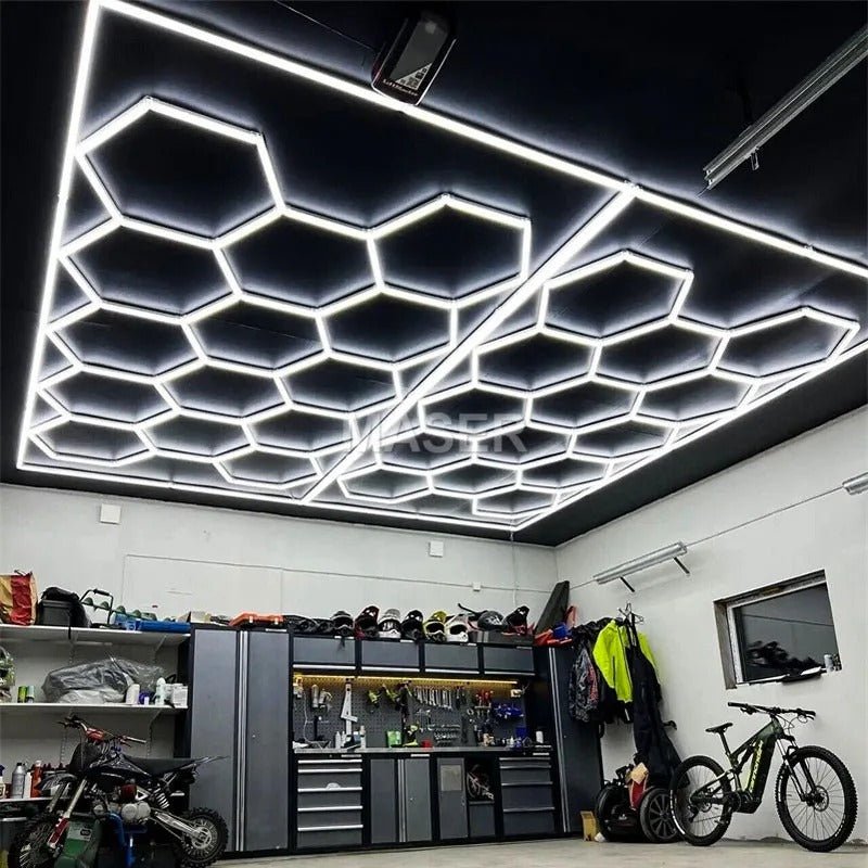 14 Hexagon Lights System With Border(16′ x 8′) - My Garage Station