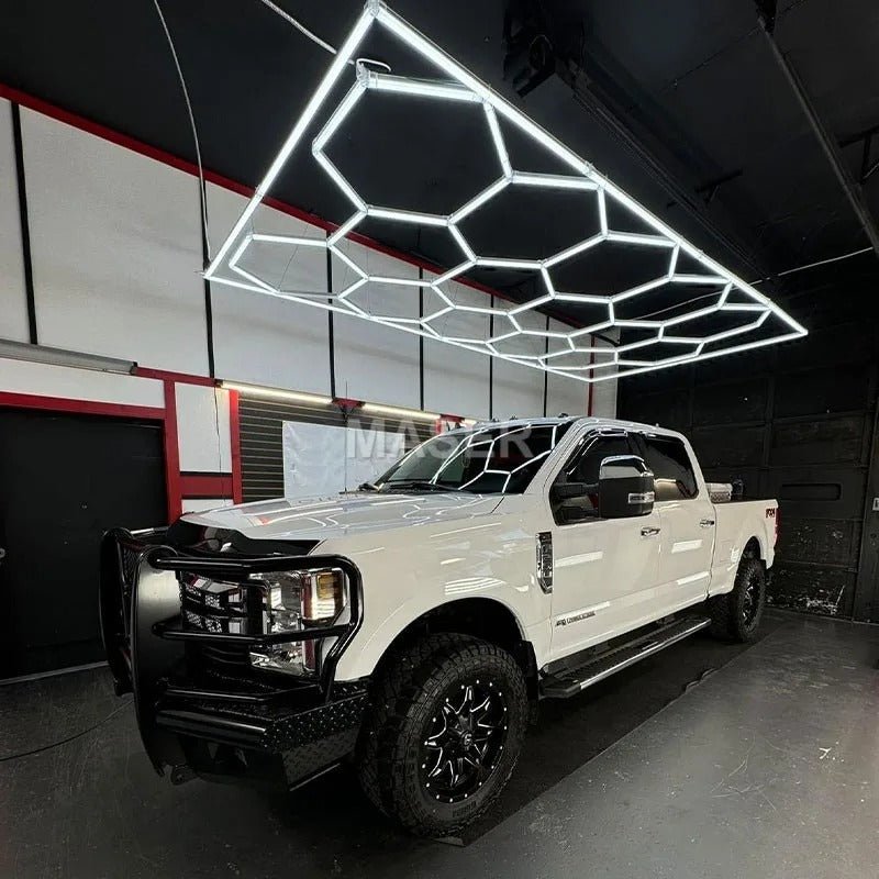 15 Hexagon Lights System With Border (16′ x 8′) - My Garage Station