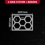 5 Hexagon Lights System With Border (8.04′ x 6.04′) - My Garage Station