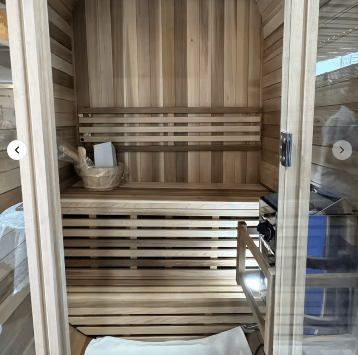 Auris One Luxury Outdoor Cedar Sauna - My Garage Station
