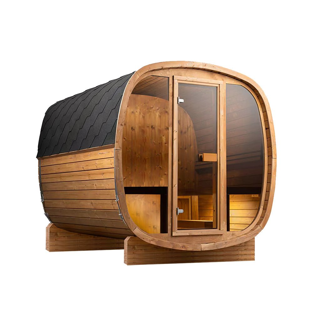 Auris Two Luxury Outdoor Cedar Sauna - My Garage Station