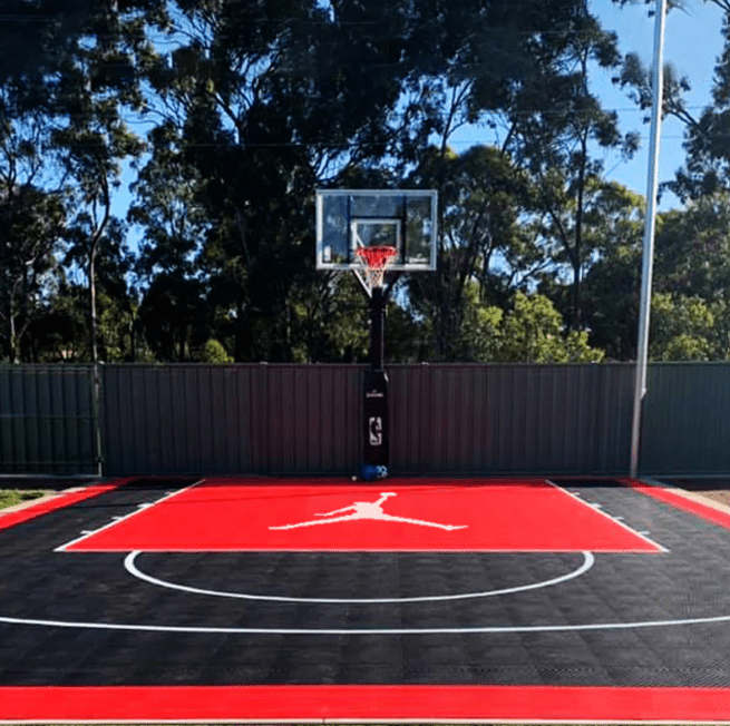Fuxuan Basketball Court Kit – 20x25 ft (500 sq ft) with Painted Lines - My Garage Station