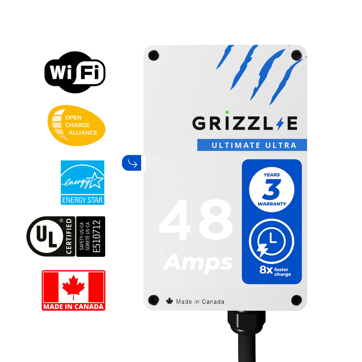 Grizzl - E Ultimate 48A - NACS - My Garage Station