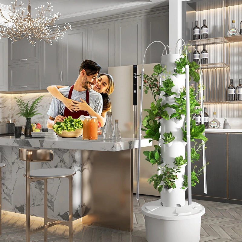 Lyine Starter Tower – Grows 24 Plants Indoors – Complete Vertical Garden Tower (Without Lights) - My Garage Station