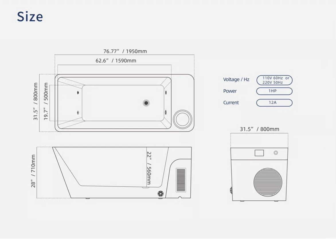 Orivon Frost Cold Plunge Tub - My Garage Station