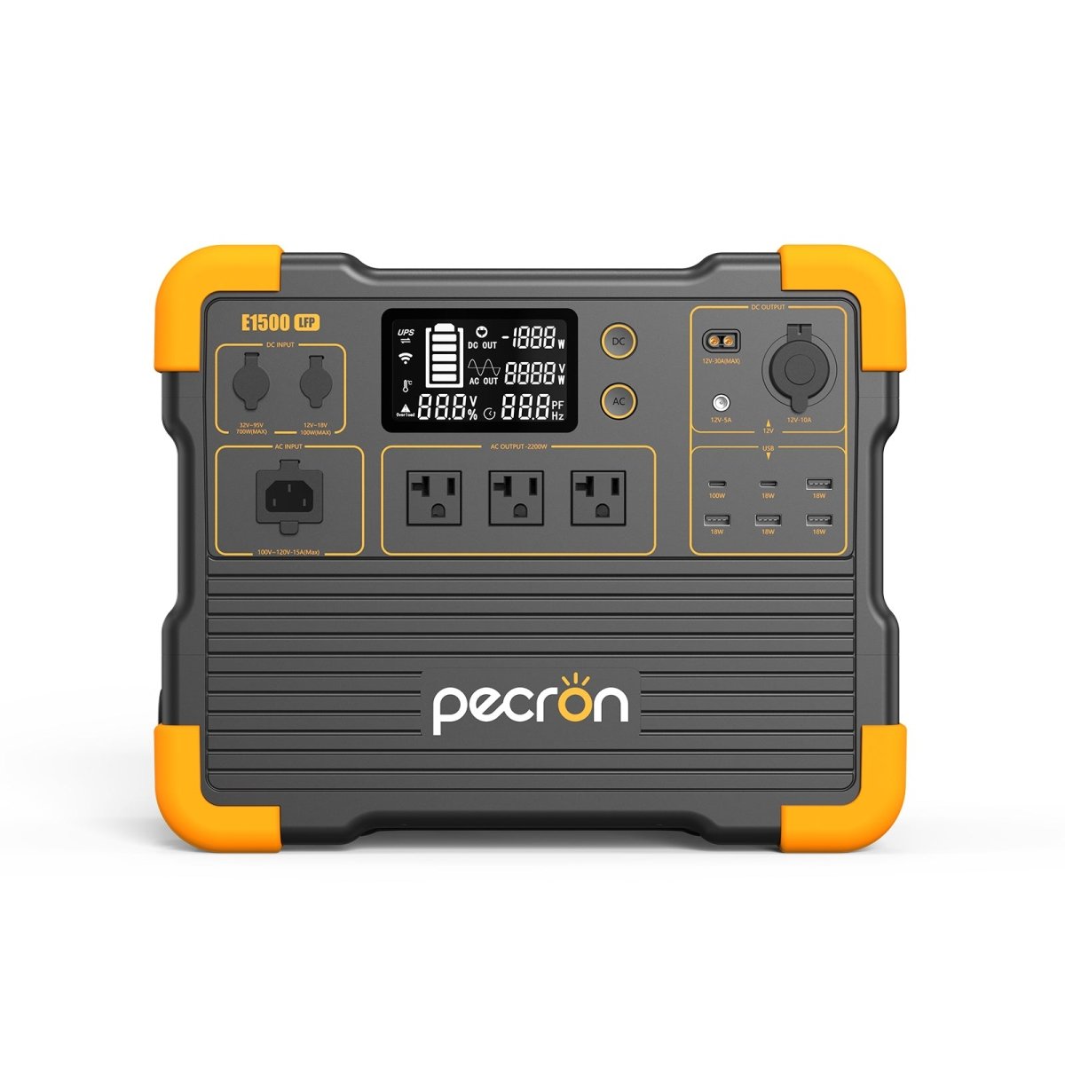 PECRON E1500LFP Expandable Portable Power Station 2200W 1536Wh - My Garage Station