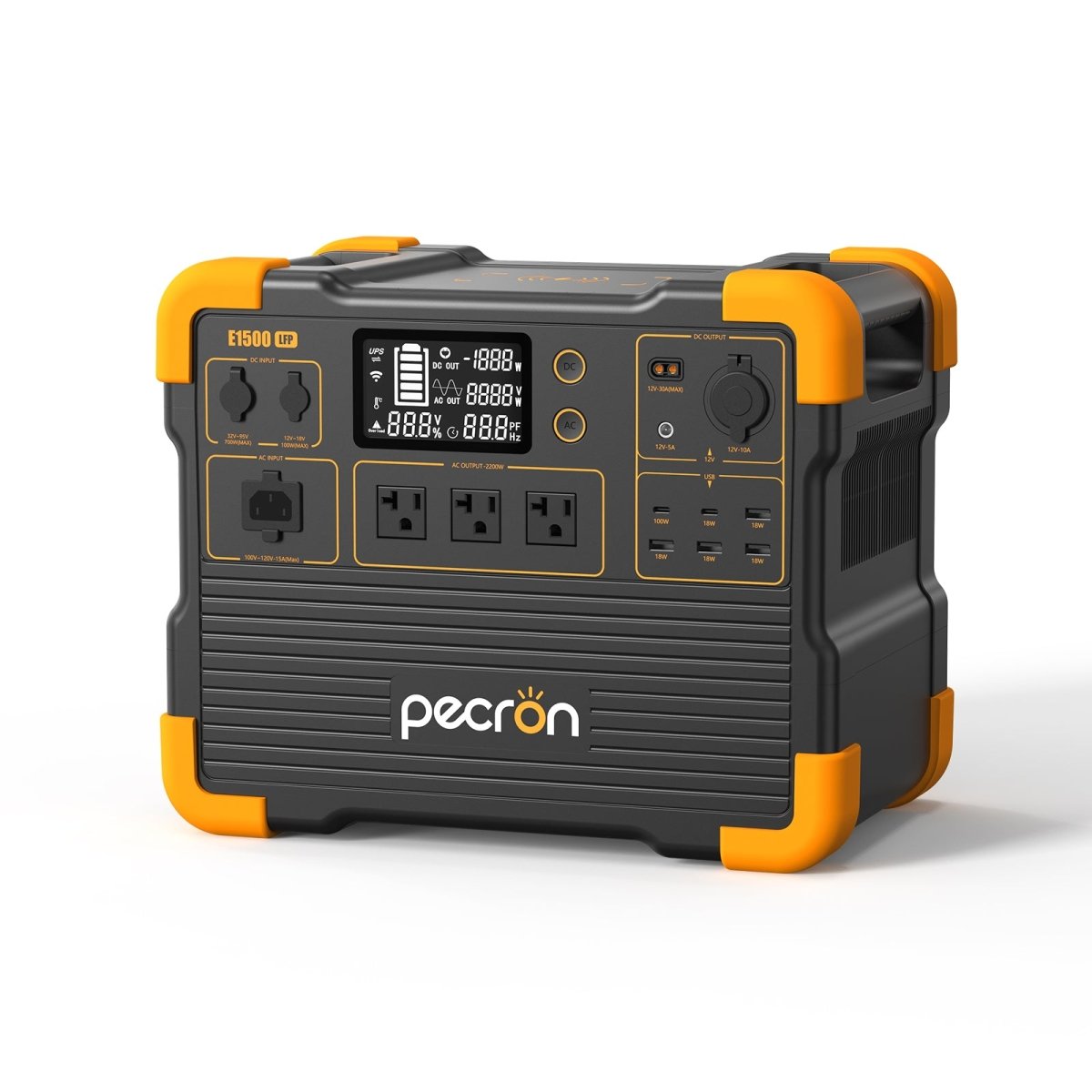 PECRON E1500LFP Expandable Portable Power Station 2200W 1536Wh - My Garage Station