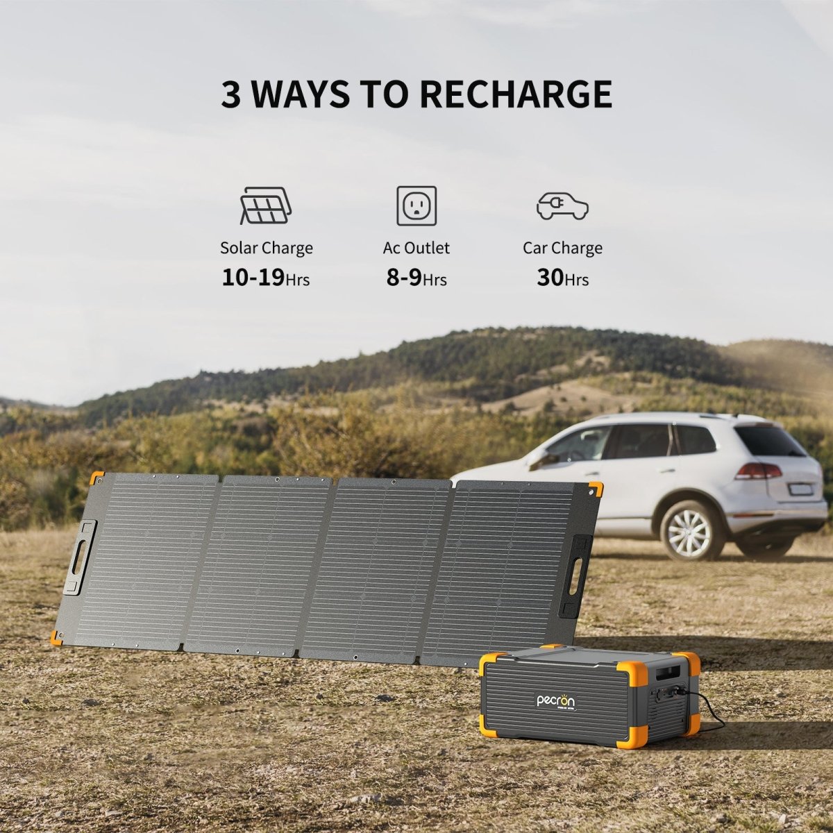 PECRON EP3000 - 48V Expansion Battery 3072Wh for E1500LFP/ E3600LFP/ E1000LFP/ E2400LFP/ F3000LFP - My Garage Station