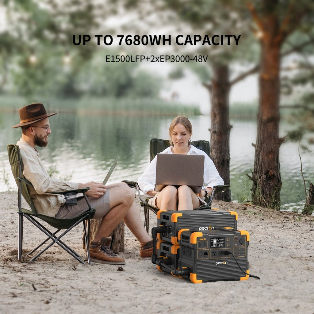 PECRON EP3000 - 48V Expansion Battery 3072Wh for E1500LFP/ E3600LFP/ E1000LFP/ E2400LFP/ F3000LFP - My Garage Station