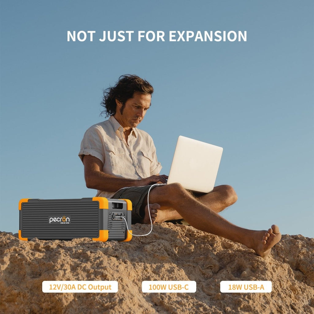 PECRON EP3000 - 48V Expansion Battery 3072Wh for E1500LFP/ E3600LFP/ E1000LFP/ E2400LFP/ F3000LFP - My Garage Station