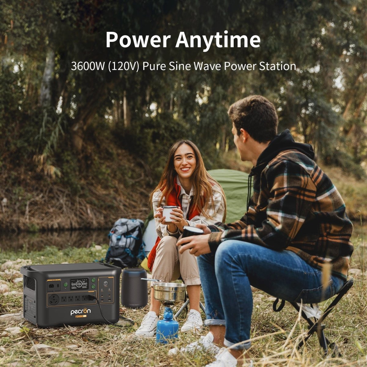 PECRON F3000LFP Portable Power Station 3600W 3072Wh - My Garage Station