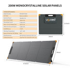 PECRON PV200 200W Portable Solar Panel Waterproof IP67 - My Garage Station