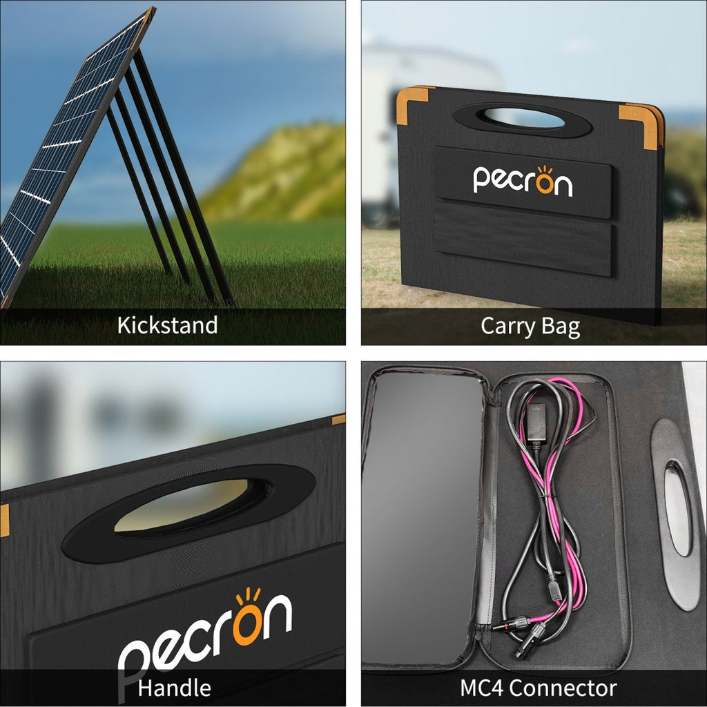 PECRON PV300 300W Portable Solar Panel Waterproof IP67 - My Garage Station