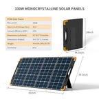 PECRON PV300 300W Portable Solar Panel Waterproof IP67 - My Garage Station