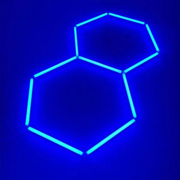 RGB 2 Hexagon Lights System(5.54′ x 3.24′) - My Garage Station