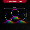 RGB 3 Grid Hex Lights System(7.89′ x 5.54′) - My Garage Station