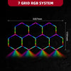 RGB 7 Hexagon Lights System(11.01′ x 5.58′) - My Garage Station